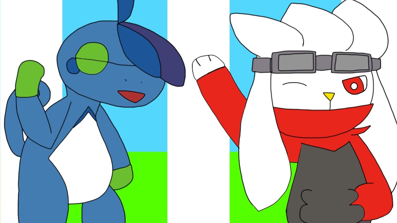 【手描きポケモン】ラビフットとジメレオンでメズマライザー【ラビフット】【ジメレオン】【メズマライザー】【ポケモン】