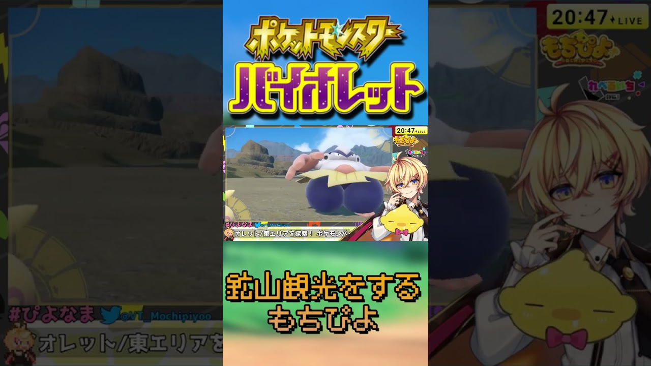 【#ポケモンSV】ohもちさん！近くに来たハリテヤマをwatch！ｲｶﾂｲｺﾞﾂｲﾈ【Vtuber】#Shorts