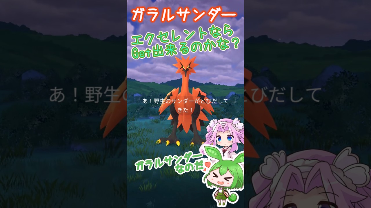 【ポケGO日記】ガラルサンダー 発見なのだ!! エクセレントならもしかしたら... #shorts #ポケモンgo #ずんだもん #ガラルサンダー  #四国めたん #ガラル三鳥