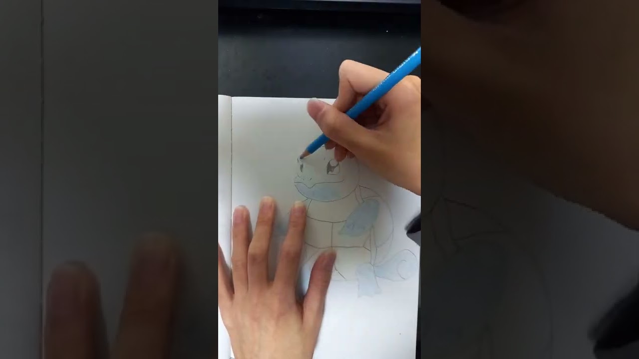 【初代151匹】ポケモン描けるかな？ 【43匹目 ゼニガメ Squirtle】 #Shorts