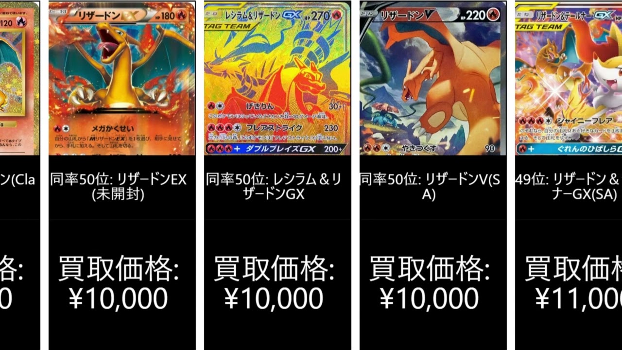 【3/11更新 最新版】リザードン高額買取ランキングトップ100【ポケモンカード】