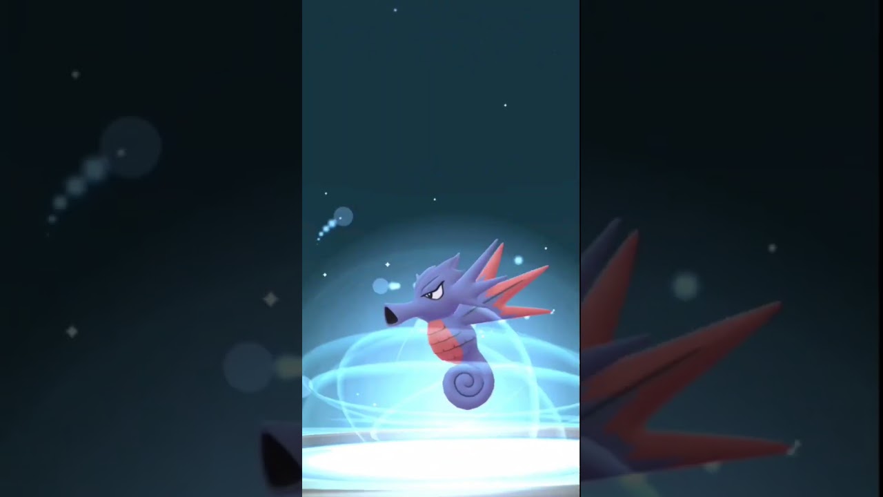 Evolving my Favourite Shiny❤️ Lucky 100%iv Shiny Horsea #pokemongo #shiny #lucky