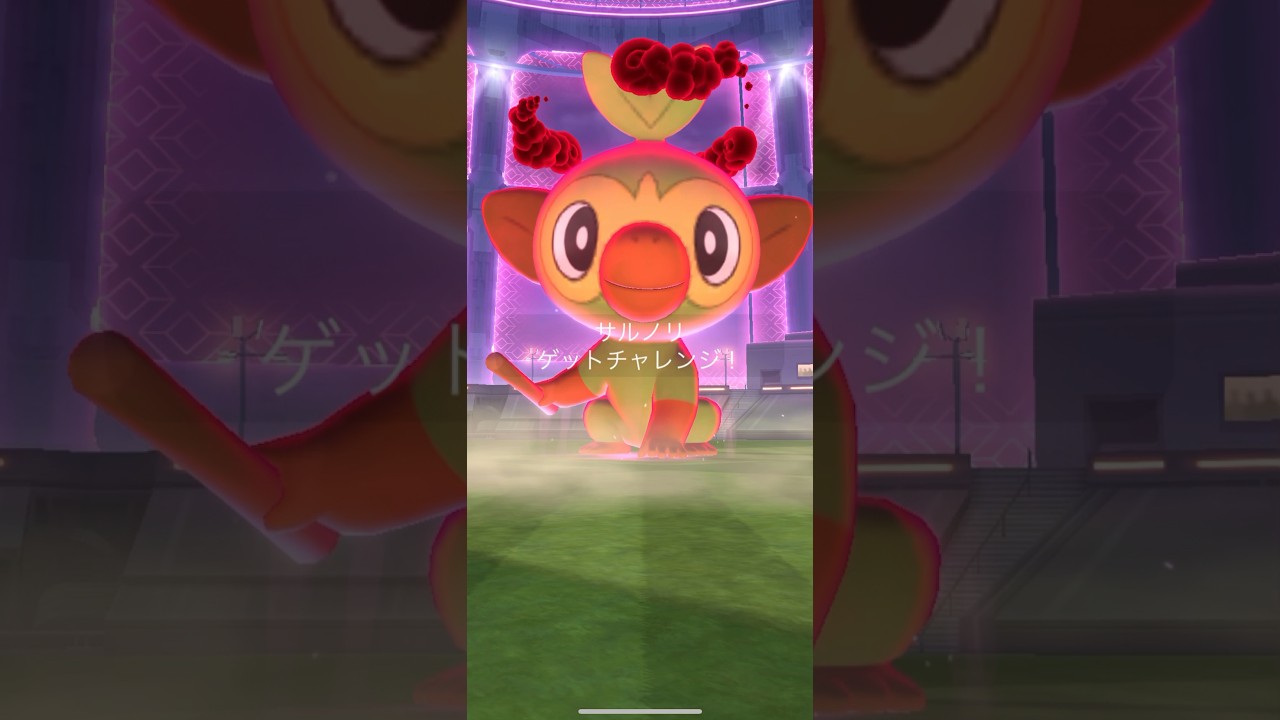 ダイマックスサルノリ 捕獲&ダイマックスチェンジ(サルノリ,バチンキー,ゴリランダー)