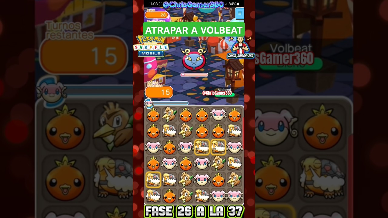 Atrapar a Volbeat y superar su fase en Pokémon Shuffle Mobile #tutorial #gratuito #celular