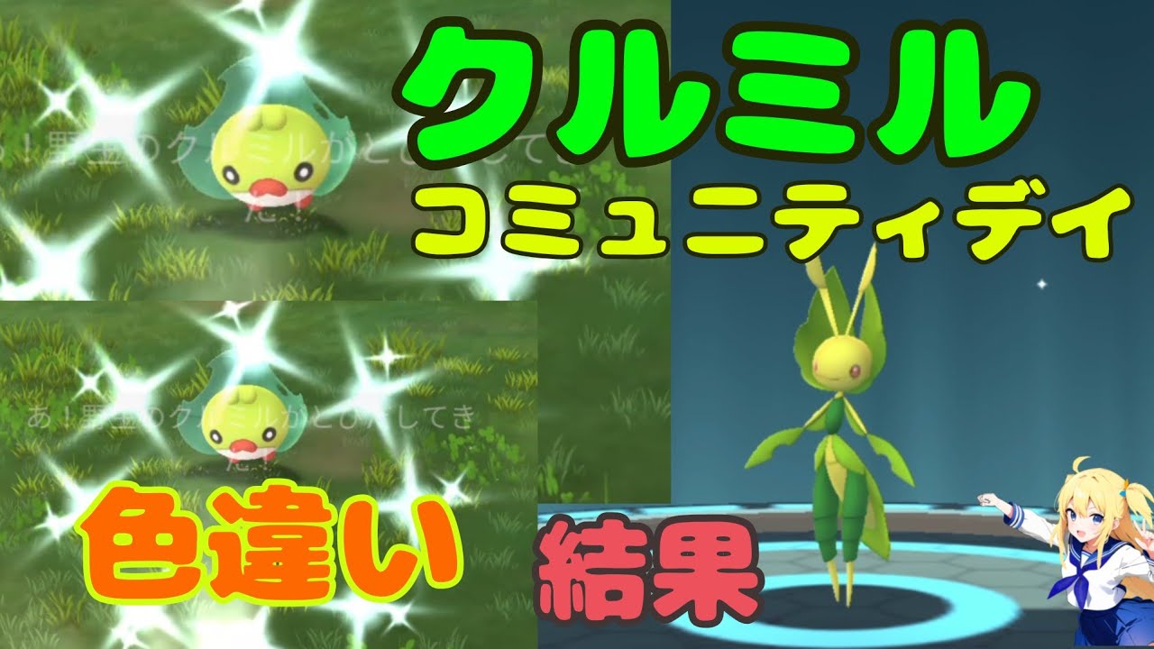 クルミルコミュニティデイ2時間で色違い何匹ゲットできるか？XXLゲットできたのに・・・