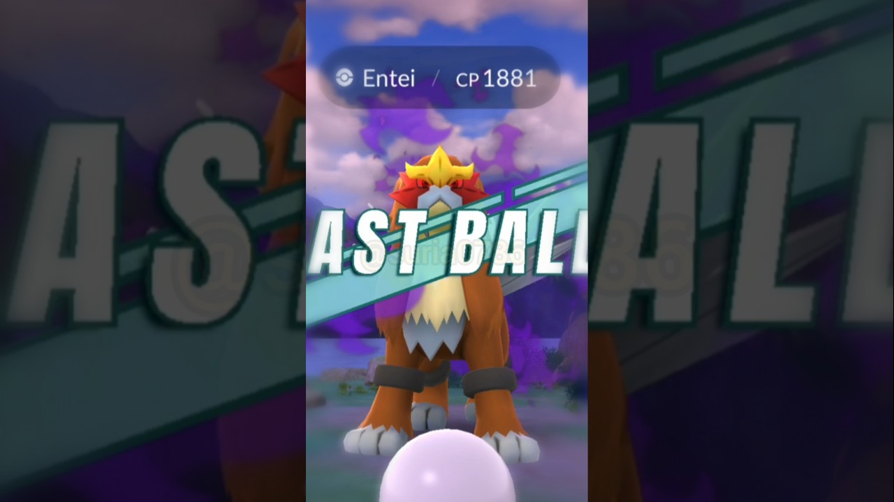 Entei vs Last ball 🤯 || Shadow entei pokemon go #anime #1k