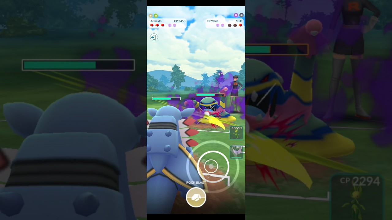 Armaldo vs Team Rocket Grunt🪨🐞