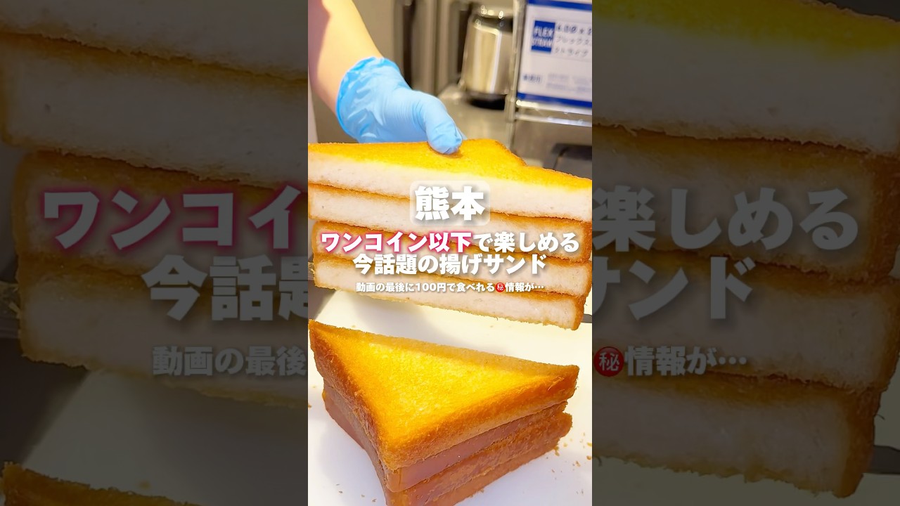 【熊本】ワンコイン以下で楽しめる今話題の揚げサンド#熊本