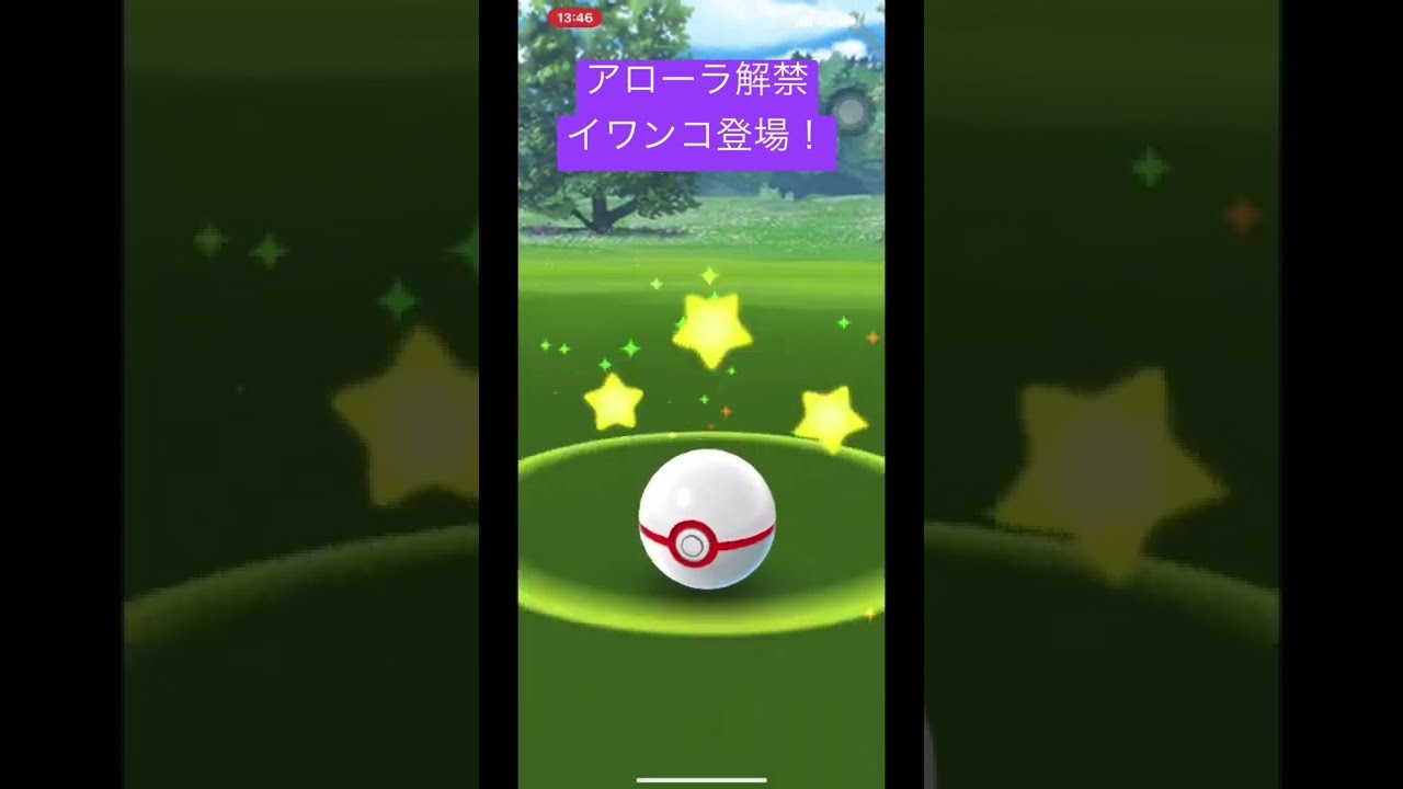 【ポケモンGO】イワンコ初登場。アローラ解禁初ゲット！色違いまだ…#ポケモンgo #ポケモン #pokemon #pokemongo #shorts #raid #Rockruff #イワンコ