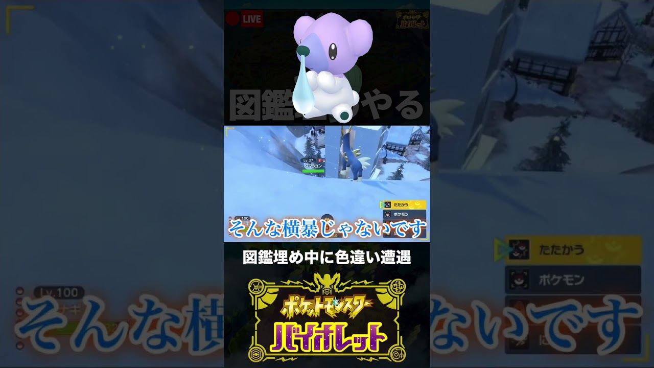 図鑑埋め中に色違いクマシュンに邂逅した男【ポケモンSV】#shorts