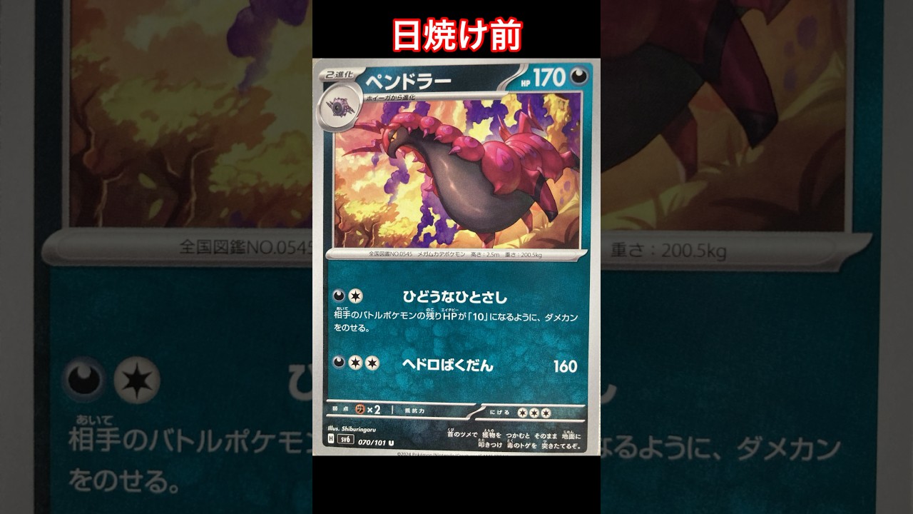 ペンドラーの日焼けポケカ #shorts #ポケカ #ポケモンカード
