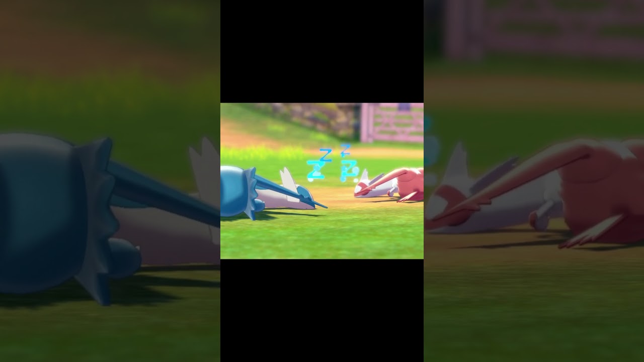 寝ているラティアスとラティオス　#Shorts