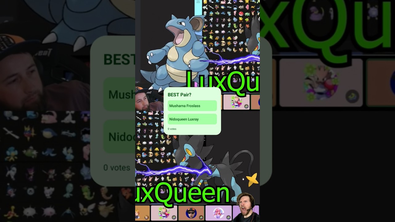 Musharna Froslass VS Nidoqueen Luxray #pokemon #tierlist #pokemongame #pokémon #nuzlocke #pokemongo