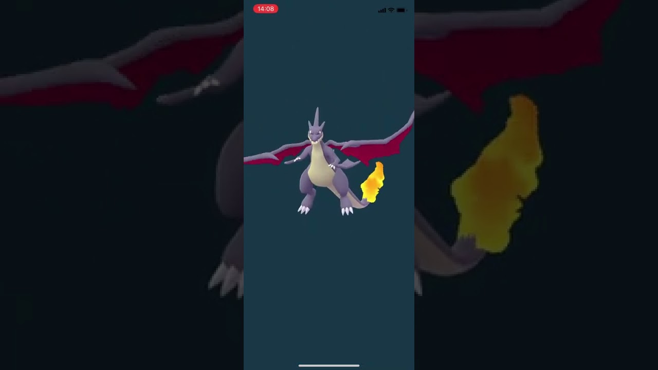 【色違い】リザードンをメガシンカさせたらめちゃくちゃかっこよかった。＃ポケモンGO #メガシンカ　#リザードン