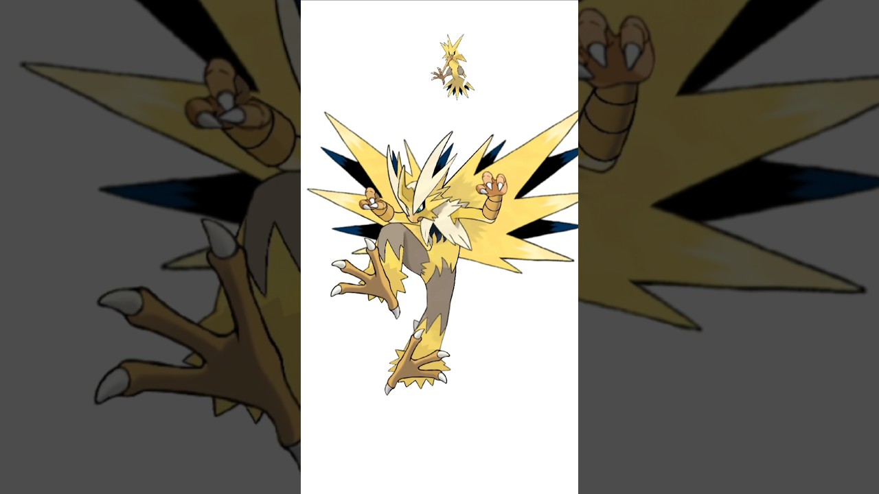 メガバシャーモ＋サンダー合成。飛びかかる雷鳥　#ポケモンフュージョン #改造ポケモン  #伝説のポケモン #最強ポケモン #pokemon