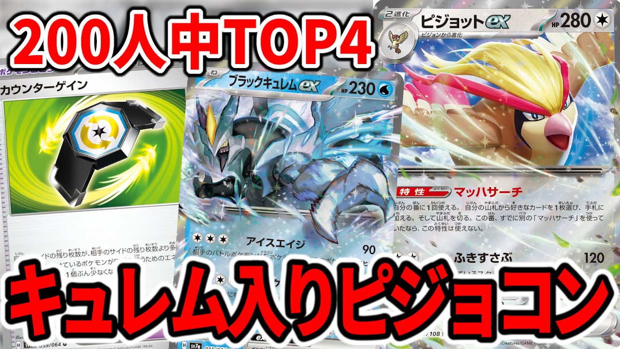 ブラックキュレムexによってドラゴンタイプにありえん有利になったピジョコンが今、熱い。【ポケカ】