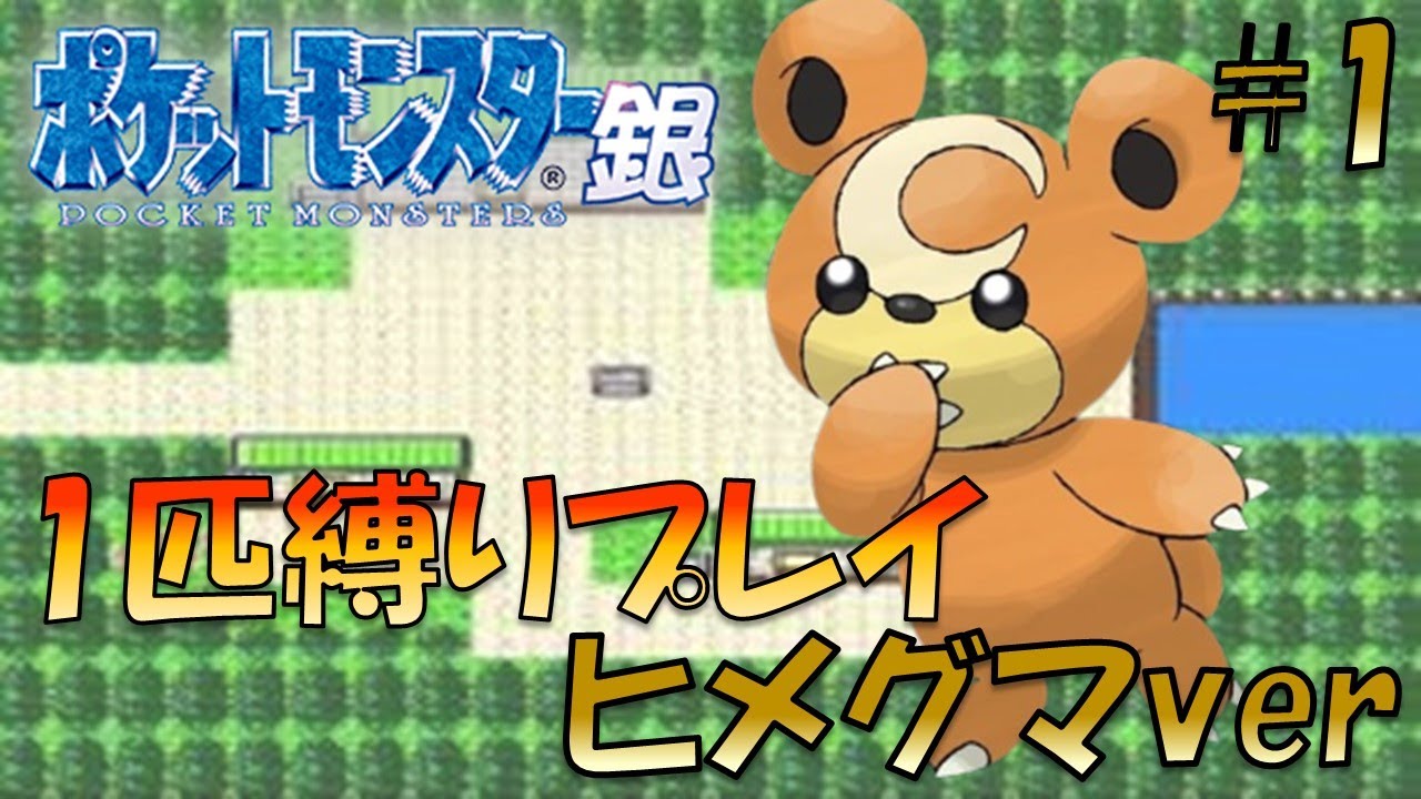 【ポケモン金銀】ポケモン1匹縛りプレイ!!ヒメグマきみに決めた！part1【ゲーム実況】【縛りプレイ】