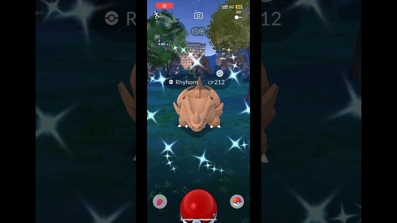 Shiny Rhyhorn Caught in Pokemon Go! #pokemongo #pokemon #shinypokemon #rhyhorn