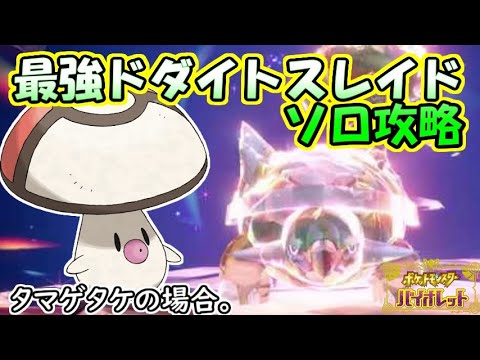 【ソロ攻略】最強ドダイトスレイド～タマゲタケの場合。～【ポケットモンスター　バイオレット】