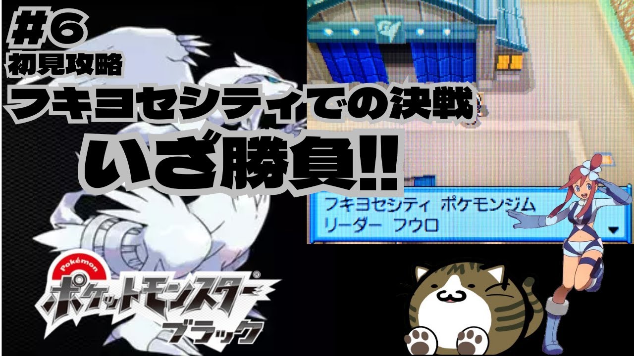 【ポケモンブラック】#6  フキヨセシティのジムリーダー「フウロ」と決戦