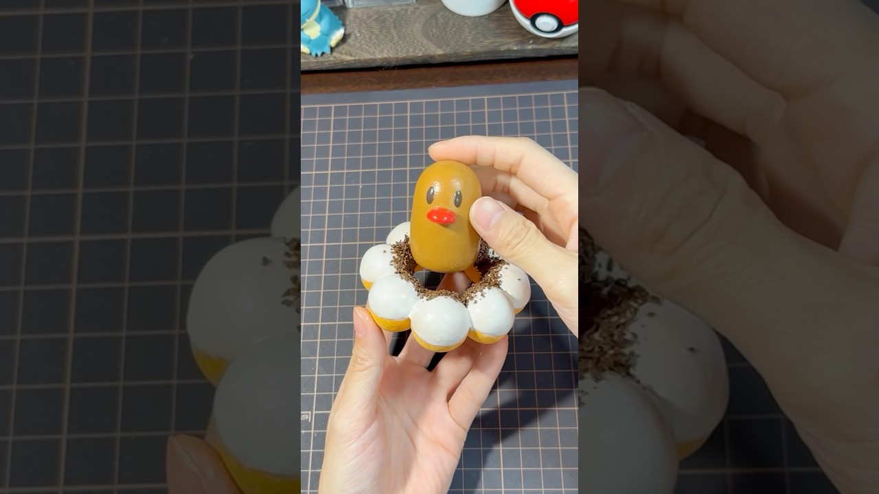 【ポケモン】ミスドのディグダを粘土で作ってみた　#pokemon #ミスタードーナツ #ディグダ #作ってみた