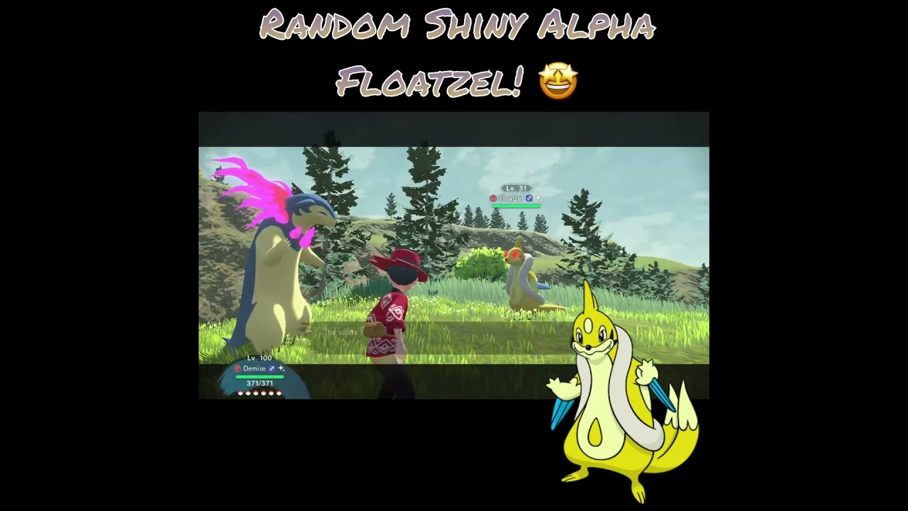 Epic rare random shiny alpha Floatzel encounter!