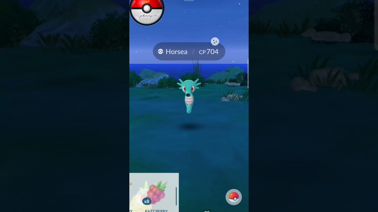 Oh, I'm hooked! Just caught a stunning Shiny Horsea!#ShinyHorsea #PokemonGO #RareCatch #ShinyHunter