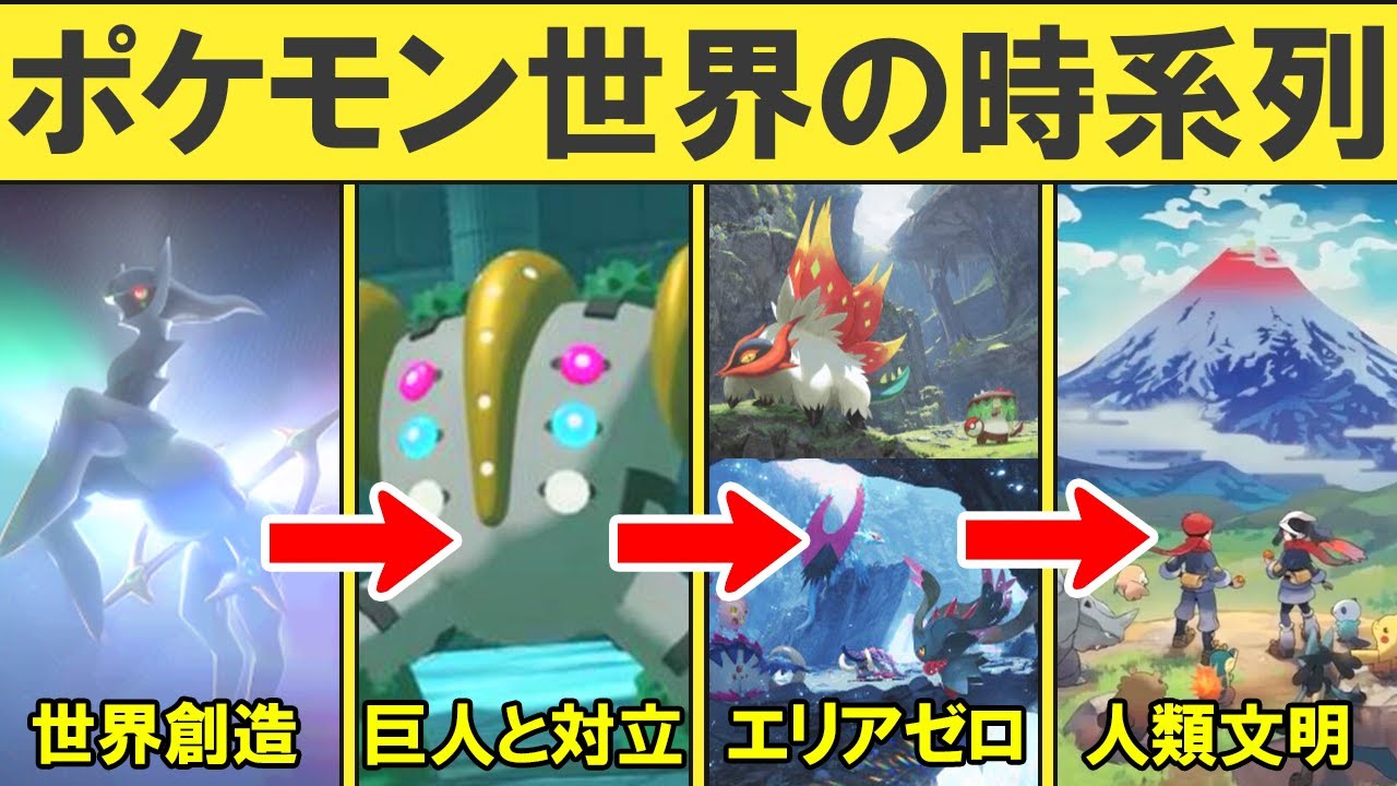 【各作品の繋がり】ポケモン世界における歴史を創造神自ら解説します