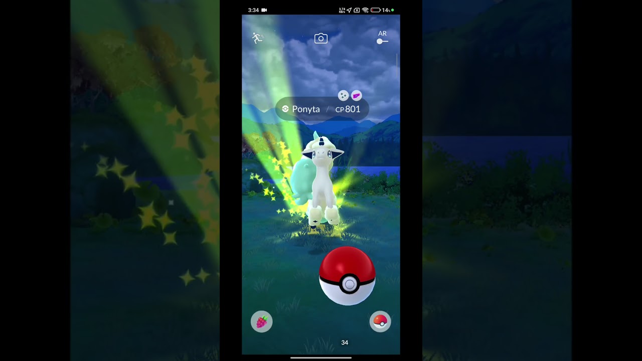 Caught ✨ Galarian Horse Pokemon #shorts #pokemon #pokemongo