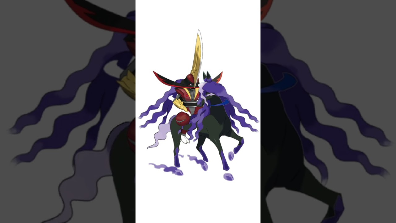 ドドゲザン＋黒馬バドレックス合成。幽霊武者　#ポケモンフュージョン #改造ポケモン  #伝説のポケモン #最強ポケモン #pokemon