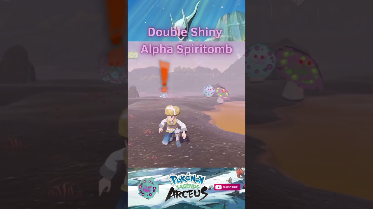 DOUBLE SHINY ALPHA SPIRITOMB #shorts #shinypokemonhunter #pokemonlegendsarceus #shinypokemon#pokemon