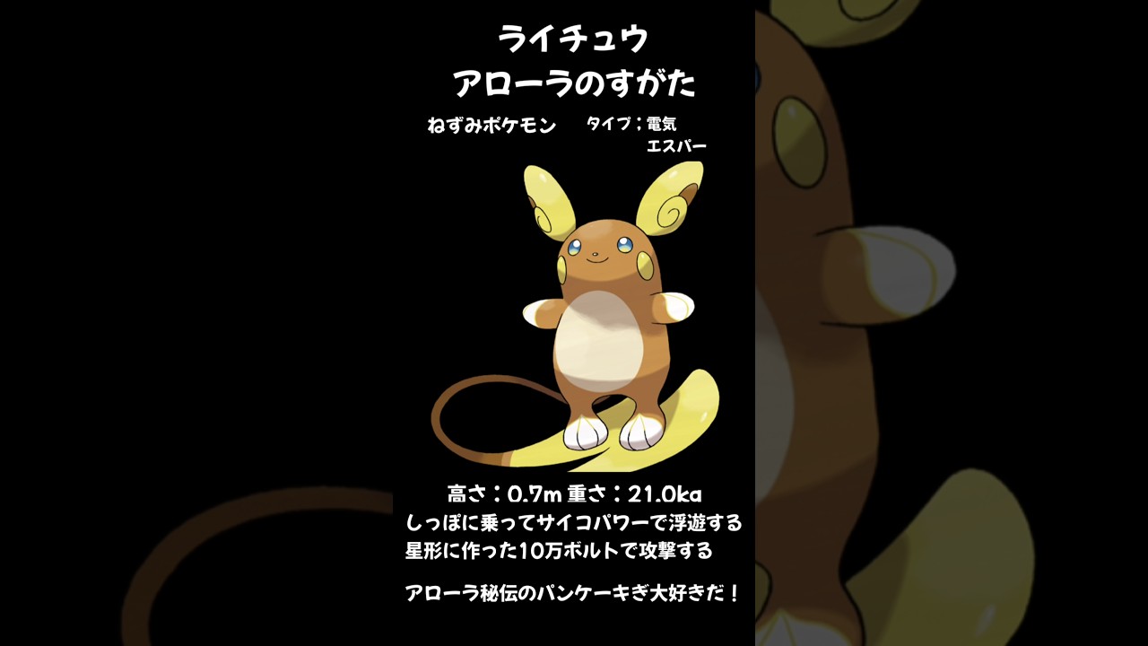 就寝前の夫婦でポケモン講座【ライチュウ　アローラのすがた】毎日投稿25日目