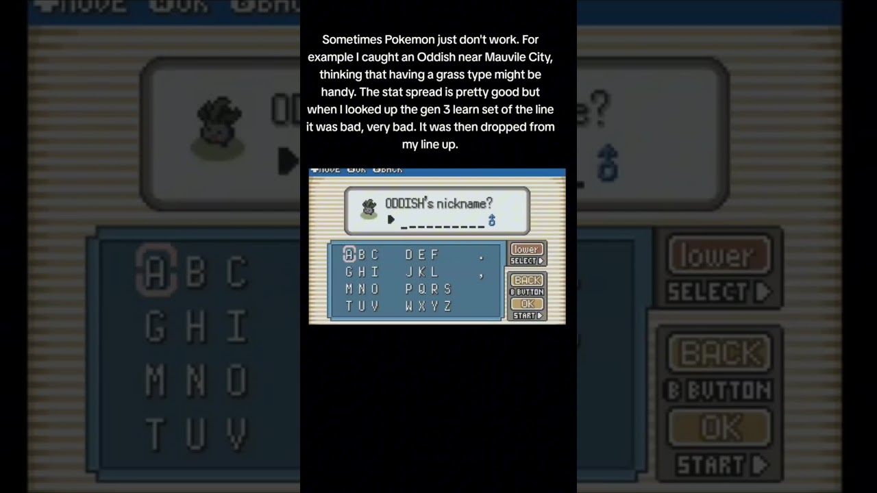 Oddish line is crippled by its Gen 3  learn set.#pokemon #videogames #GBA #rpg #nintendo #gamefreak