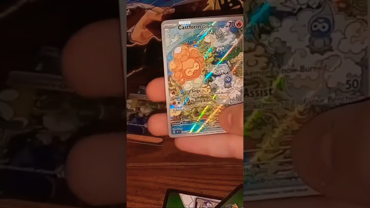 Pulling A Illustration Rare Castform Sunny Form Out Of Pokemon Surging Sparks! #pokemon