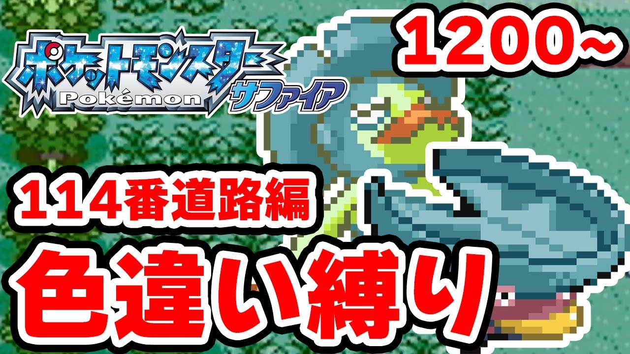 【色違い縛り】色違いを再び114番道路で粘る男 1200~【ポケモンRS】