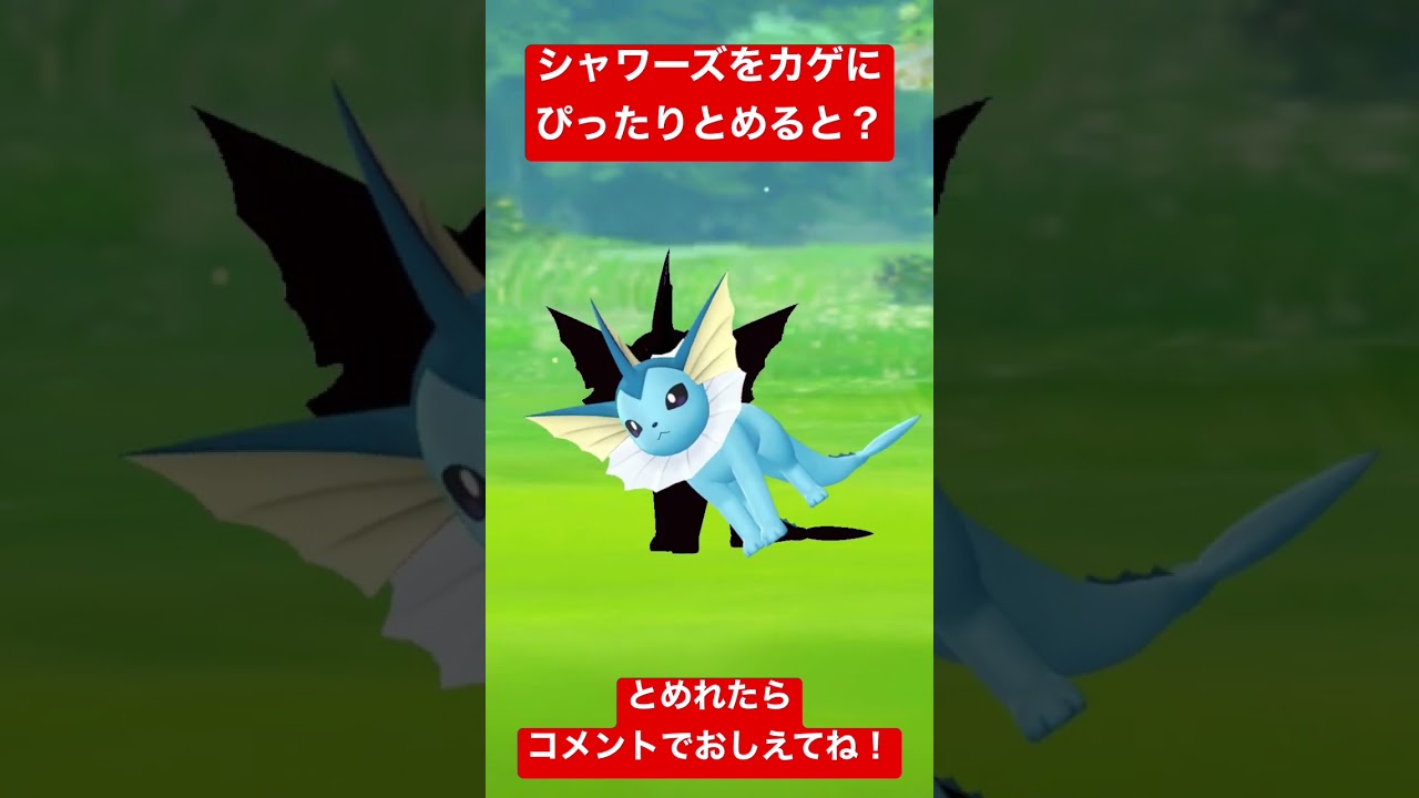 ぴったりゲーム！シャワーズをカゲにぴったりとめると？#ポケモン