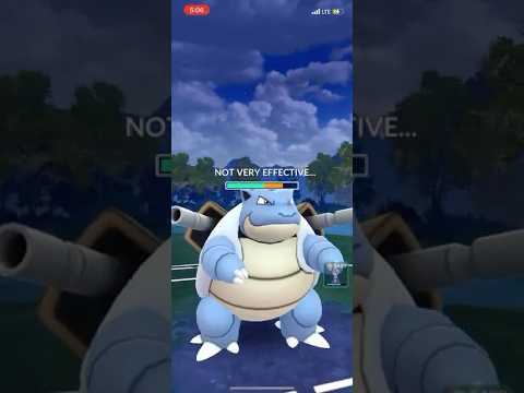 Pokémon Go Blastoise vs Wailord and Poliwrath