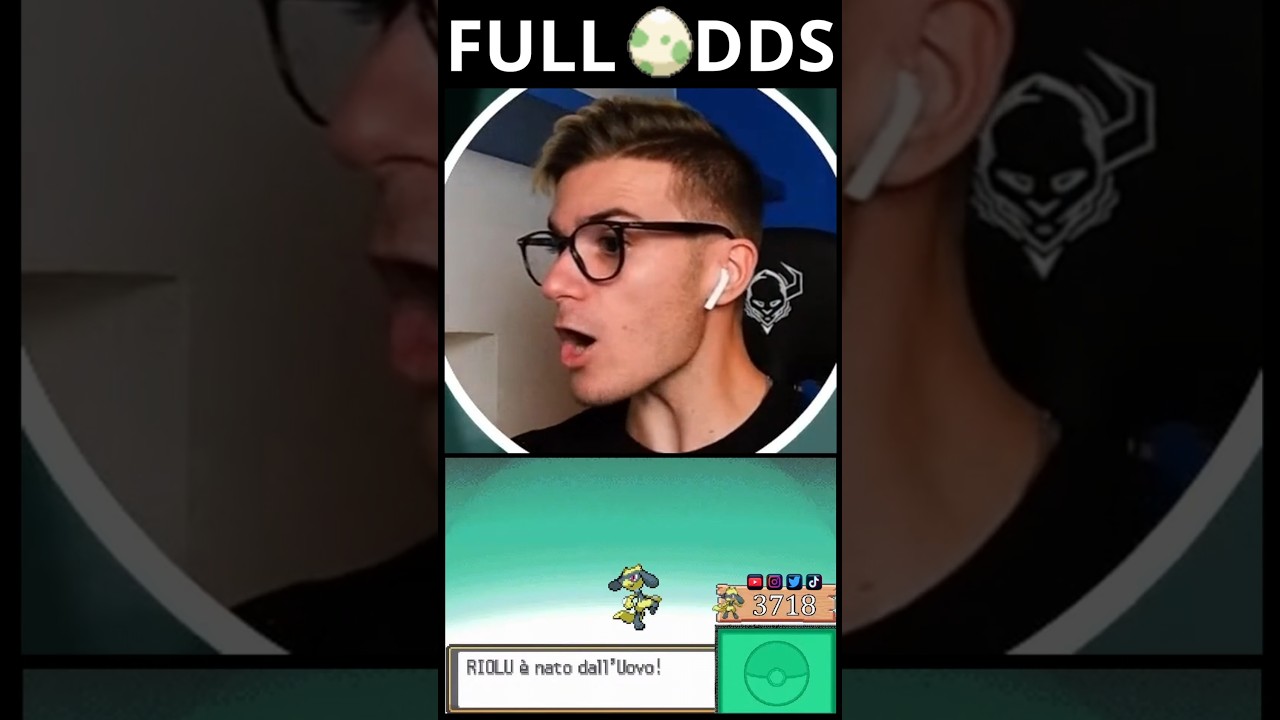 Full odds Shiny Riolu after 3,718 eggs! #pokemon #shinypokemon #shorts