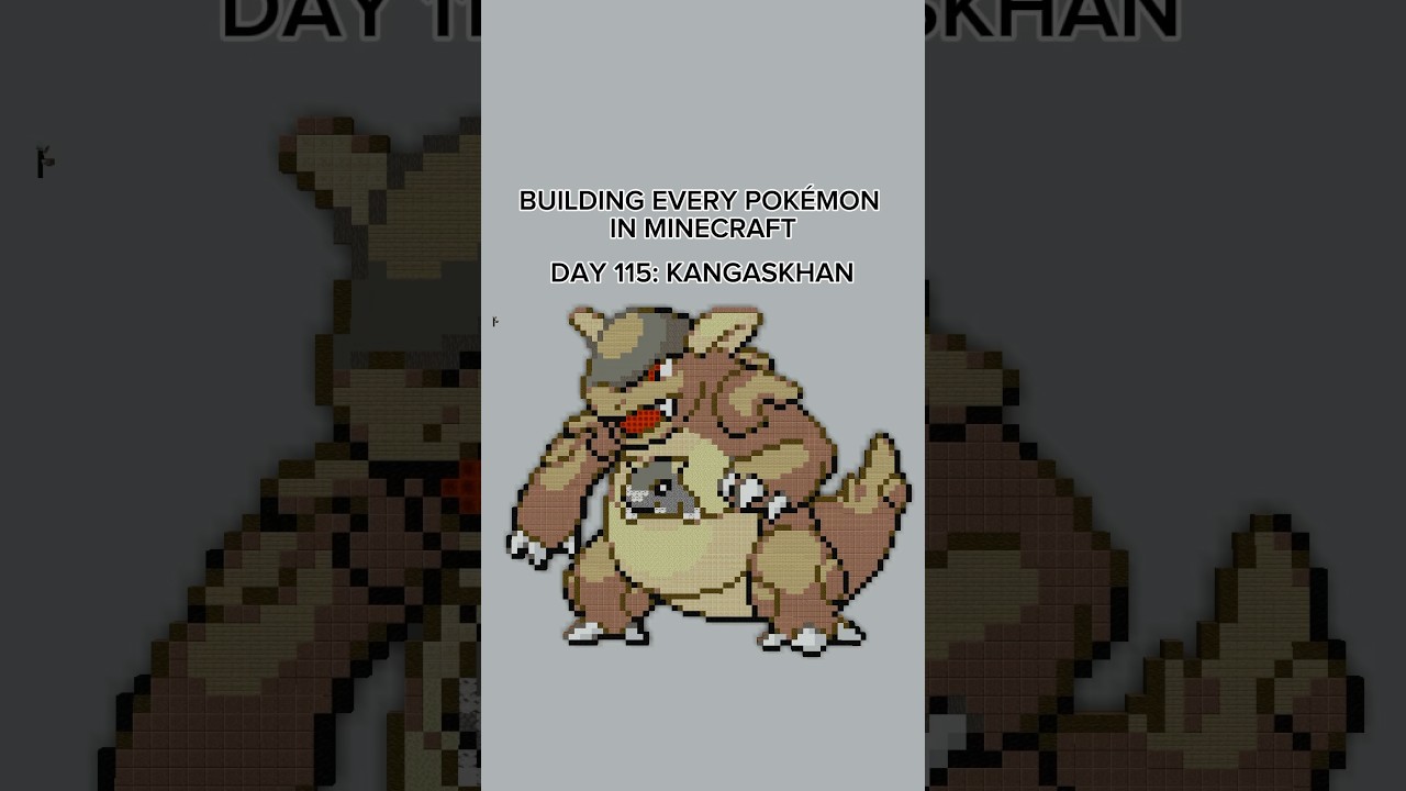 BUILDING EVERY GEN 1 POKÉMON IN MINECRAFT PART 115: KANGASKHAN #minecraft #pokemon #minecraftbuilds
