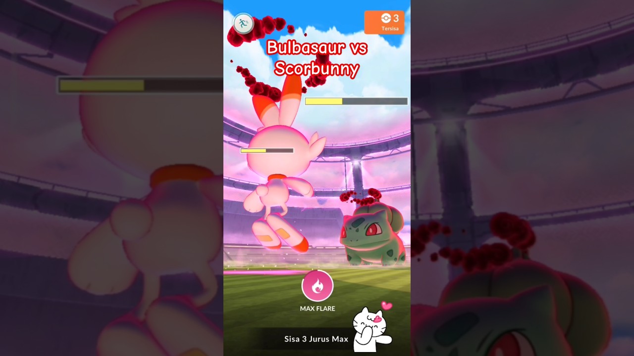 BULBASAUR VS SCORBUNNY DYNAMAX BATTLE POWER SPOT - SCORBUNNY WITH MAX FLARE