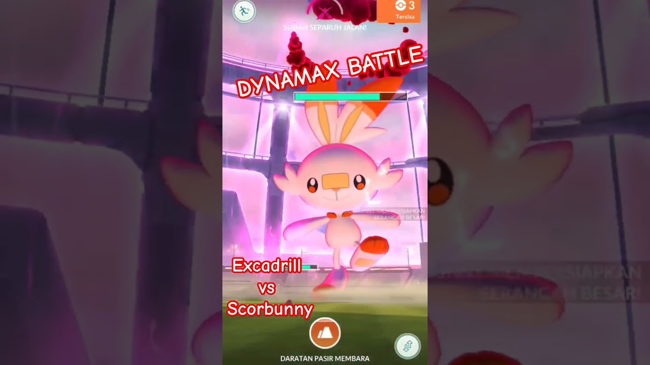 POKEMON DYNAMAX BATTLE - EXCADRILL DYNAMAX VS SCORBUNNY DYNAMAX _ PERTARUNGAN POKEMON DYNAMAX