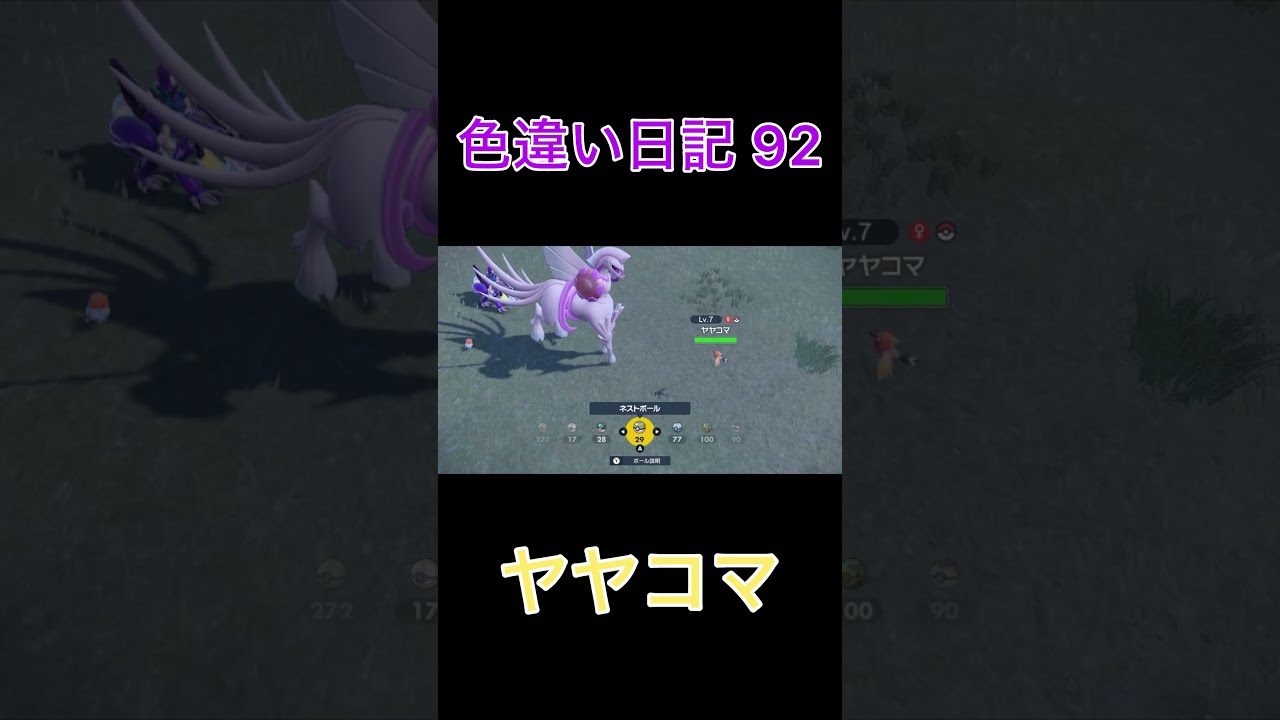 【ポケモンSV】ヤヤコマ 色違い日記92 #shorts #ポケモン