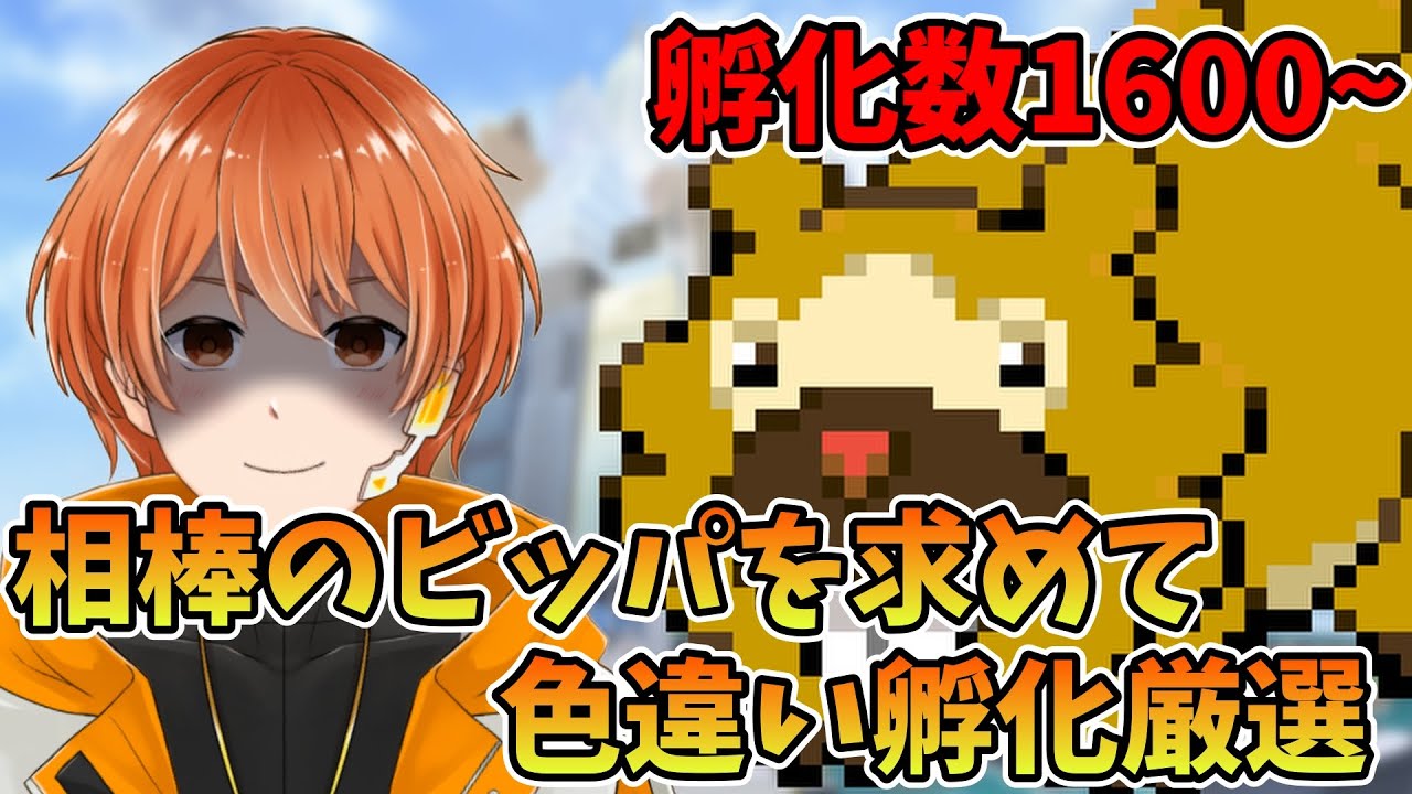 【色違い厳選】孵化厳選編 色違いのビッパ一匹だけで殿堂入り目指す！ 孵化数1600~【ポケモン】