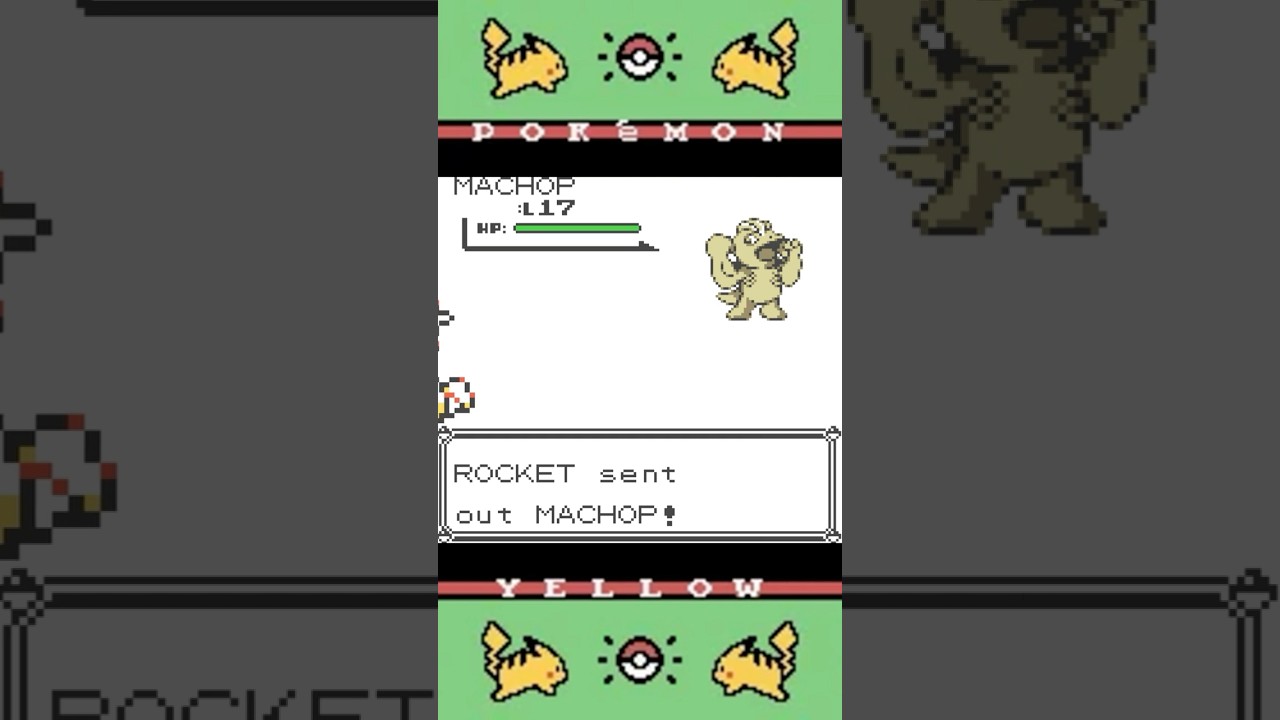 Pokémon Yellow | Poor Machop #pokemon #gaming #shorts #short #youtubeshorts #shortsvideo #clips