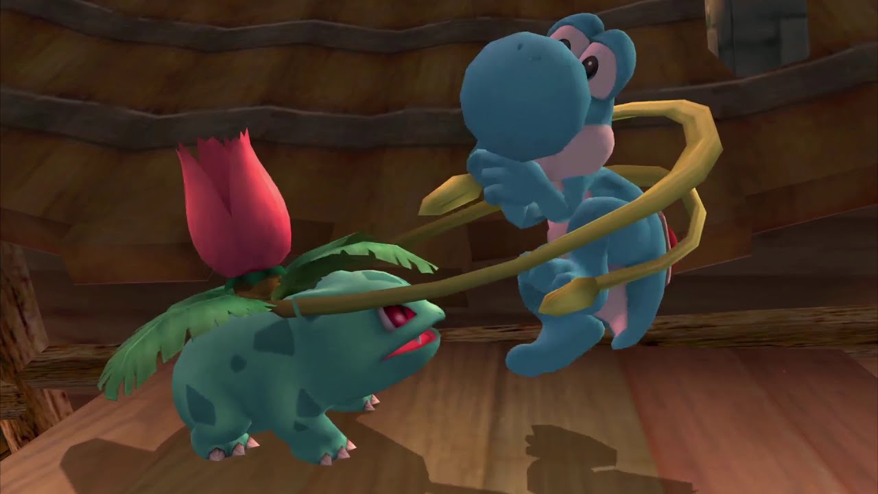 Kemoryona [ケモリョナ] - Ivysaur grabs Yoshi - Capture