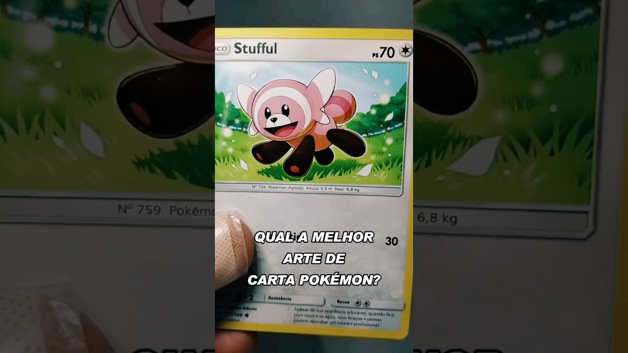 Escolha qual carta de pokémon tem a melhor arte: Stufful, Chansey, Snorlax, Duduo, Linoone, Starly