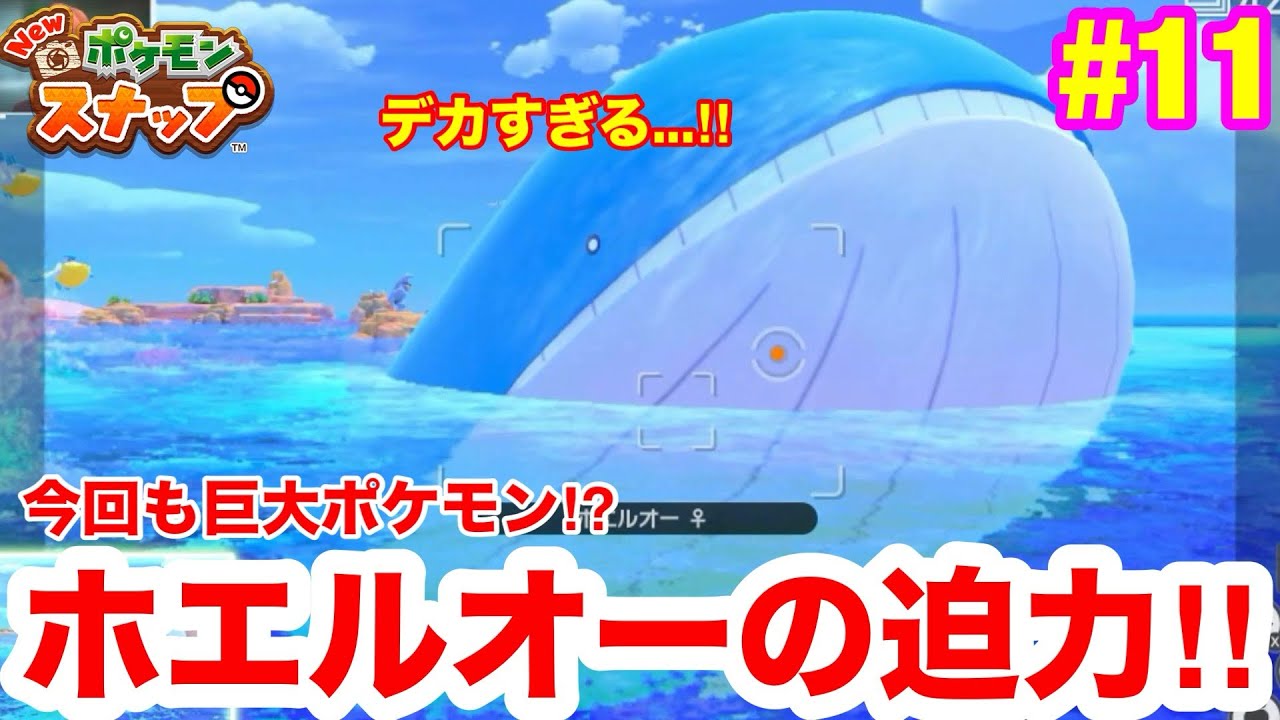 【巨大】デカすぎるやろ‼︎大口サメハダーにマンタインの合唱【ニューポケモンスナップ】 #11 【ポケモン】【ホエルオー】【ペリッパー】【海】【2人実況】
