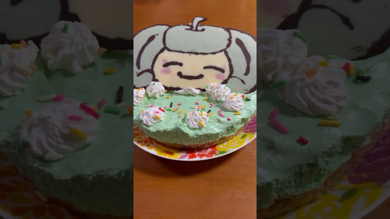 破壊神が！アママイコ風！レアチーズケーキを作る！#キャラチョコ #ケーキ  #お菓子作り #ポケモン  #レアチーズケーキ