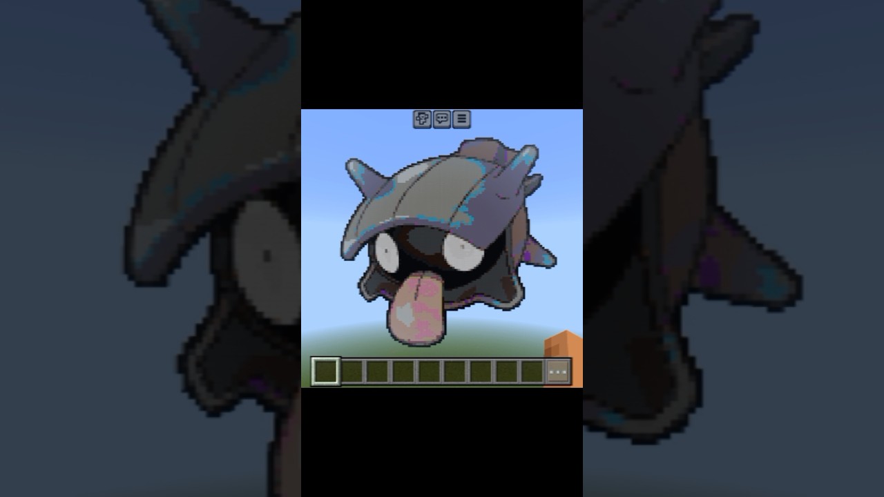 Shellder Minecraft Pixel Art | Pokémon Builds #shorts #pokemon #minecraft