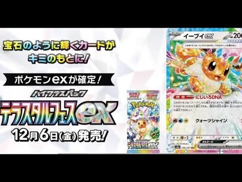 【テラスタルフェスex】🐱ポケカ初心者です🐱本日発売のテラスタルフェスex2box開封動画（概要欄は見てください）【猫転寝　こん】
